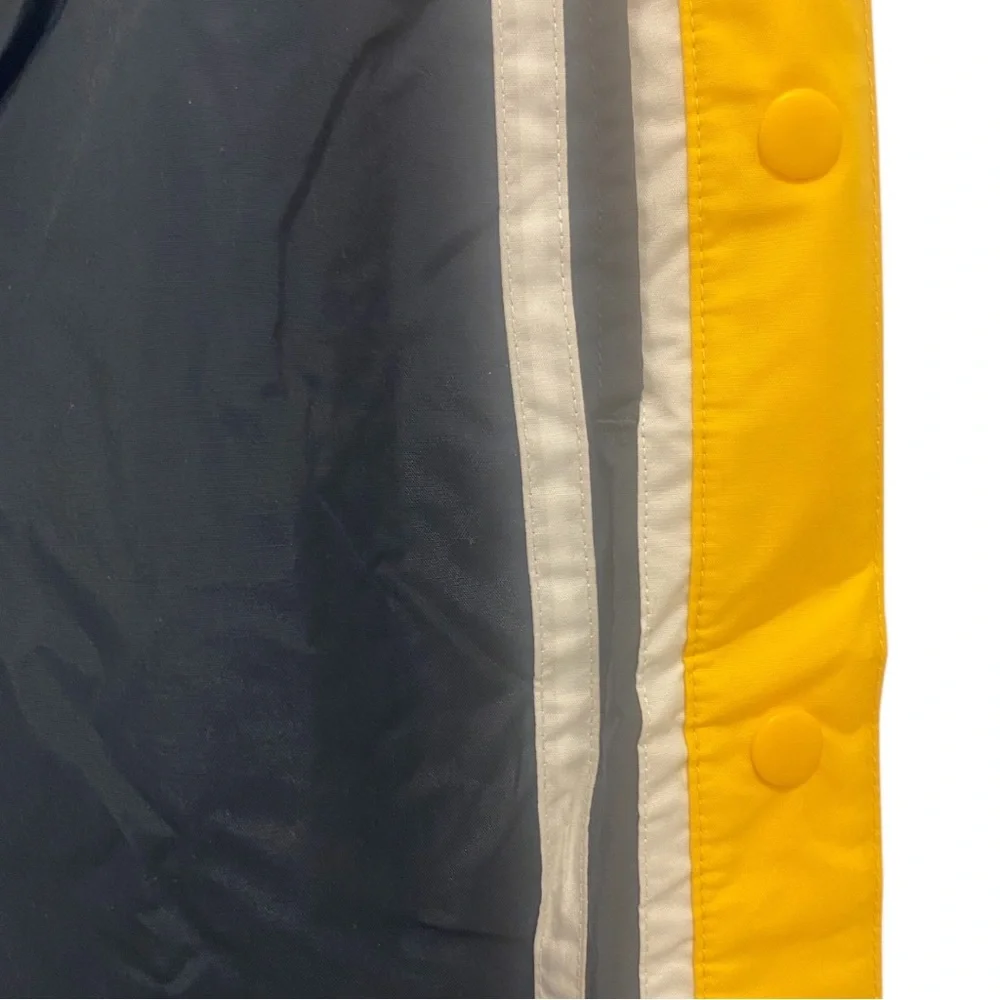 Holloway Large Tear Away Pants Lined Snap Button Nylon Blue Yellow White Mesh